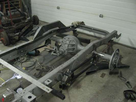 Once the suspension was mocked up, all parts welded into place, motor mounts Once the suspension was mocked up, all parts welded into place, motor mounts